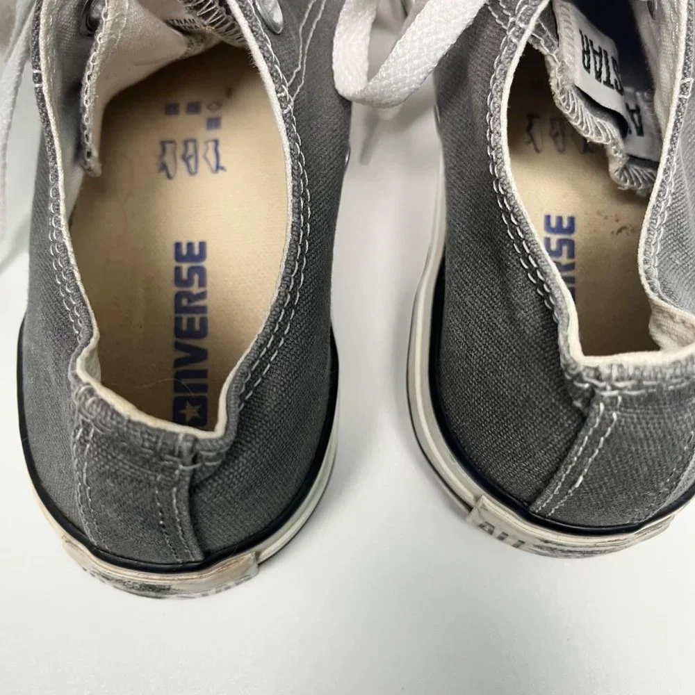 Converse SIZE 7 Women’s Low Top Gray Canvas Sneakers Lace Up - Picture 7 of 10